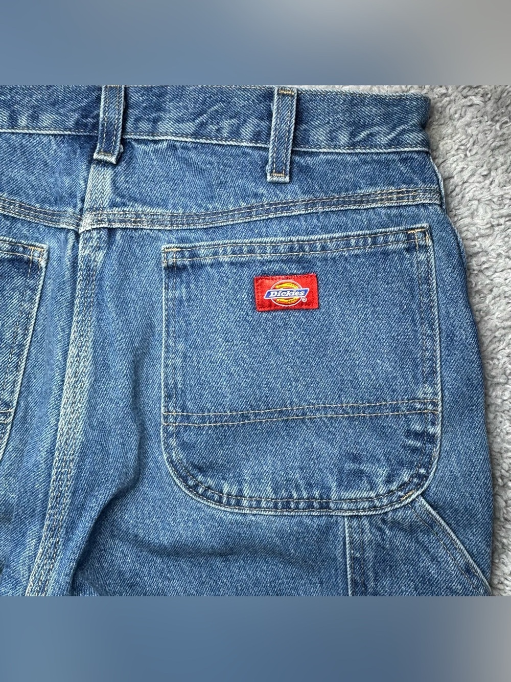 DICKIES Jeans Mens 34 x 30 Carpenter Baggy Wide Leg Utility Durable Work Relaxed - Picture 7 of 8